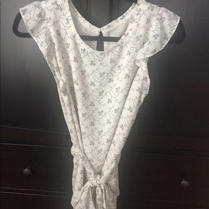 Loft tie waist blouse